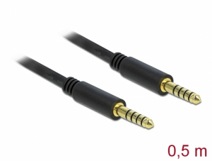 Delock 5 tűs apa-apa sztereó jack kábel 4,4 mm-es átmérő, 0,5 m hosszú fekete (85790)