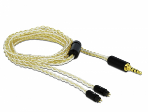 Delock Audio k&aacute;bel 3,5 mm 4 tűs sztereo jack apa - 2 x 2 tűs apa 1,25 m (85849)
