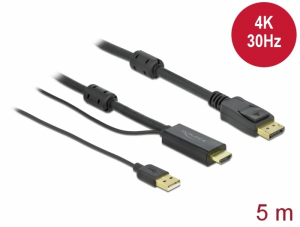 Delock HDMI    DisplayPort-k&aacute;bel 4K 30 Hz 5 m (85966)