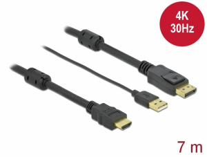 Delock HDMI    DisplayPort-k&aacute;bel 4K 30 Hz 7 m (85967)