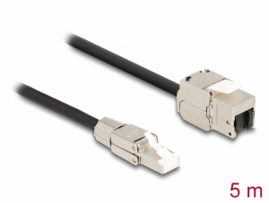 Delock K&aacute;bel RJ45 dugasz terepen szerelhető Keystone Module RJ45 aljzathoz Cat.6A 5 m (87245)