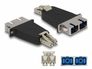 Delock Optikai sz&aacute;l hibrid p&aacute;ros&iacute;t&oacute; LC Duplex apa - SC Duplex anya b&eacute;zs (87948)