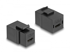 Delock Keystone modul USB 2.0 Type-C  anya   anya fekete sz&iacute;nű (87950)