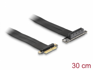 Delock PCI Expressz riser k&aacute;rtya x4 apa - x4 szlot 90 -os sz&ouml;gben k&aacute;bellel 30 cm hossz&uacute; (88025)