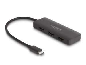 Delock Elosztó USB Type-C  csatlakozóval (DP alternatív mód támogatás)   2 db. HDMI MST 4K 60 Hz (88040)