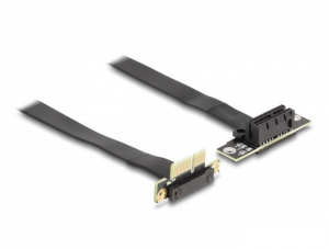 Delock PCI Expressz riser k&aacute;rtya x1 apa 90 -os sz&ouml;gben - x1 szlot 90 -os sz&ouml;gben k&aacute;bellel 30 cm (88042)