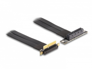 Delock PCI Expressz riser k&aacute;rtya x4 apa 90 -os sz&ouml;gben - x4 szlot 90 -os sz&ouml;gben k&aacute;bellel 30 cm (88044)