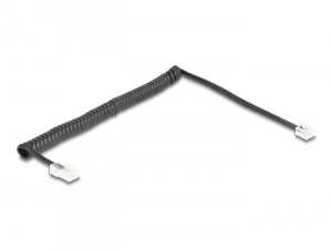 Delock Telefon csavart k&aacute;bel RJ11 apa - RJ45 apa fekete sz&iacute;nű 2 m (88479)