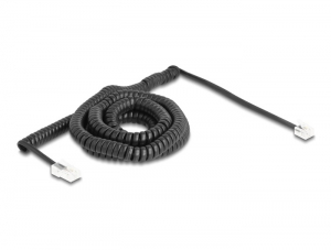 Delock Telefon csavart k&aacute;bel RJ11 apa - RJ45 apa fekete sz&iacute;nű 10 m (88482)