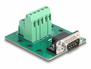 Delock D-Sub 9 tűs apa - Terminal Block DIN sínhez (66907)