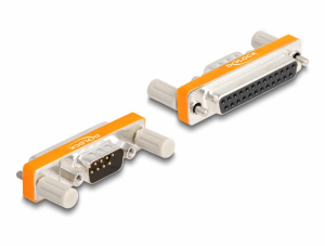 Delock Adapter D-Sub 9 tűs apa csavaranyákkal - D-Sub 25 tűs anya csavarokkal (66982)