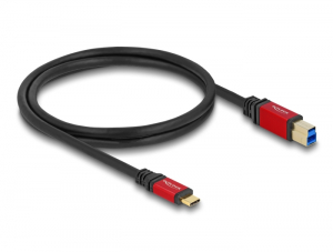 Delock USB 5 Gbps k&aacute;bel USB Type-C  apa - USB B-t&iacute;pus&uacute; apa 1 m piros f&eacute;m (80612)
