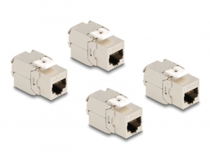 Delock Keystone modul, RJ45-aljzat Cat.6A STP 4 db.-os (86050)