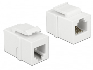 DELOCK Keystone modul RJ12 anya > RJ12 anya CAT.3 feh&eacute;r (86380)