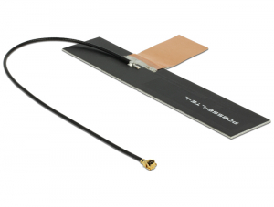 Delock LTE Antenna MHF/U.FL-LP-068 Compatible Plug 0.5 ~ 2.0 dBi 150 mm PCB Internal Self-Adhesive (88982)
