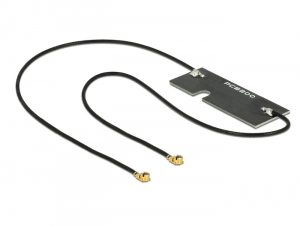 Delock Twin Antenna WLAN MHF/U.FL-LP-068 Compatible Plug 802.11 ac/a/h/b/g/n 3 ~ 5 dBi 2x 150 mm PCB (88984)