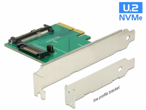 Delock PCI Express x4 Kártya > 1 x belső U.2 NVMe SFF-8639 dugó (89673)