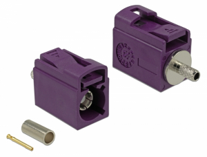 Delock FAKRA D 21 mm (r&ouml;vid) anya a krimpel&eacute;shez (89702)