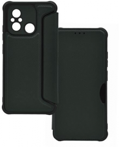 Gigapack Xiaomi Redmi 12C karbon mintás fliptok sötétzöld (GP-139223)