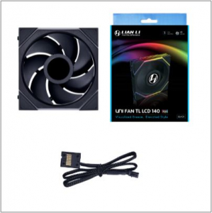 Lian Li UNI FAN TL LCD 140 ház hűtő ventilátor fekete (14TLLCD1B)