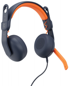 Logitech Zone Learn AUX On Ear headset fekete-narancs (981-001372)