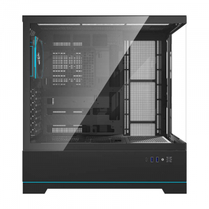 DarkFlash DY451 PRO táp nélküli ablakos ház fekete ventilátorral