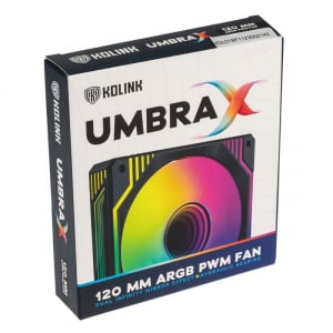Kolink Umbra X ARGB PWM 120mm hűtő ventilátor fekete-fehér