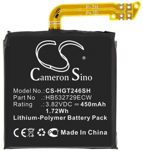 Cameron Sino Huawei HB532729ECW (Watch GT 2 Pro) kompatibilis 3.82V/450mAh Li-Polymer akkumulátor (CS-HGT246SH)