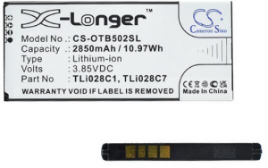 Cameron Sino Alcatel TLi028C1 kompatibilis 3.85V/2850mAh Li-Ion akkumulátor (CS-OTB502SL)