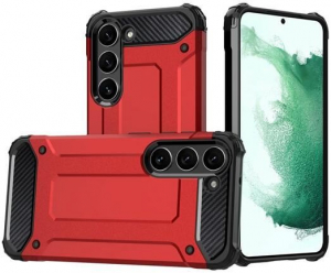 Gigapack Defender Samsung Galaxy S23 Plus (SM-S916) 5G fémhatású tok piros-fekete (GP-135592)