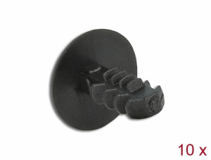 Delock Fenyő alak&uacute; kapocs, fekete 10 db (60188)