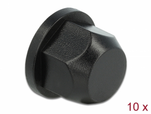 Delock 10 db. term&eacute;szetes sz&iacute;nű hatsz&ouml;gletű v&eacute;dősapka M12 csavarmenet kialak&iacute;t&aacute;ssal a belsej&eacute;ben (60248)