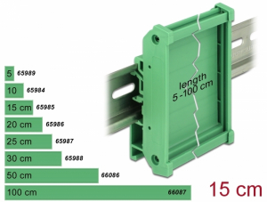 Delock Lapr&ouml;gz&iacute;tő 15 cm hossz&uacute; DIN Rail-ekhez (65985)