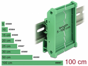 Delock Lapr&ouml;gz&iacute;tő 100 cm hossz&uacute; DIN Rail-ekhez (66087)