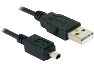 Delock kamera kábel USB-B mini 4 tűs - USB-A 1,5 m apa-apa (82113)