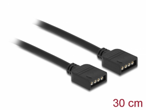 Delock RGB csatlakozó kábel 4 tűs 12 V-s RGB LED fényhez 30 cm hosszú (86015)
