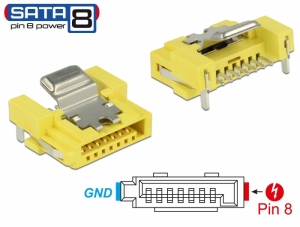 Delock Csatlakoz&oacute; SATA 6 Gb/s anya 8 tűs t&aacute;p (89887)