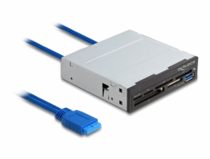Delock 3.5  SuperSpeed USB k&aacute;rtyaolvas&oacute; 6 csatlakoz&aacute;si fel&uuml;lettel + 1 x A-t&iacute;pus&uacute; USB any&aacute;val (91759)