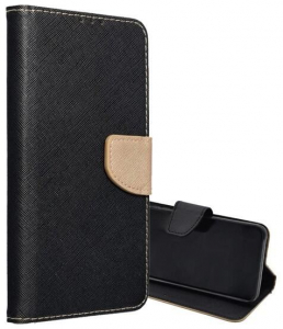 Gigapack Samsung Galaxy A55 (SM-A556) k&aacute;rtyazsebes fliptok fekete-aranysz&iacute;nű (GP-154908)