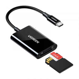 UGREEN CM265 2-in-1 USB-C mem&oacute;riak&aacute;rtya-olvas&oacute; fekete (35622)