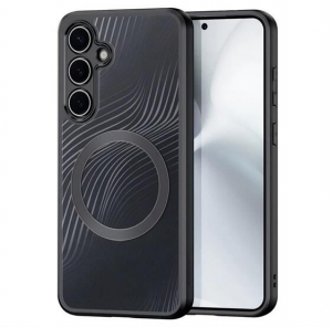 Dux Ducis AIMO Samsung Galaxy S24 FE (SM-S721) hullám mintás mágneses tok áttetsző-fekete (GP-161539)