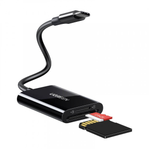 UGREEN CM265 2-in-1 USB-C mem&oacute;riak&aacute;rtya-olvas&oacute; fekete (35622)