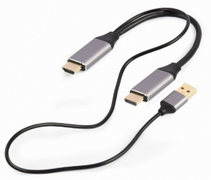 Gembird Cablexpert akt&iacute;v 4K HDMI apa - DisplayPort apa k&aacute;bel 2m fekete (A-HDMIM-DPM-01)