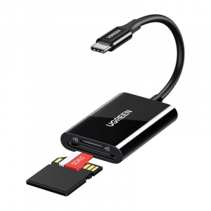 UGREEN CM265 2-in-1 USB-C mem&oacute;riak&aacute;rtya-olvas&oacute; fekete (35622)