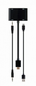 Gembird Cablexpert HDMI apa – HDMI anya + VGA anya adapter (A-HDMIM-HDMIFVGAF-01)