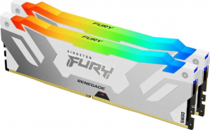 48GB 8400MT/s DDR5 RAM Kingston FURY Renegade Silver/White RGB CUDIMM XMP CL40 (2x24GB) (KF584CU40RWAK2-48)