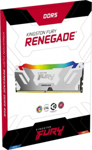48GB 8400MT/s DDR5 RAM Kingston FURY Renegade Silver/White RGB CUDIMM XMP CL40 (2x24GB) (KF584CU40RWAK2-48)
