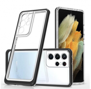 Gigapack Samsung Galaxy S23 Ultra (SM-S918) akril hátlapos tok fekete kerettel (GP-141567)