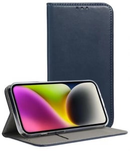 Gigapack Motorola Moto G23 bőr hatású fliptok sötétkék (GP-138661)