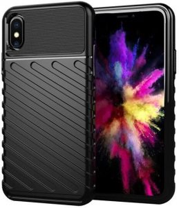 Gigapack Apple iPhone XS 5.8 cs&iacute;kos dombormint&aacute;s szilikon tok fekete (GP-102750)